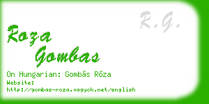 roza gombas business card