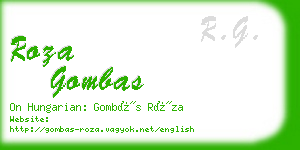 roza gombas business card